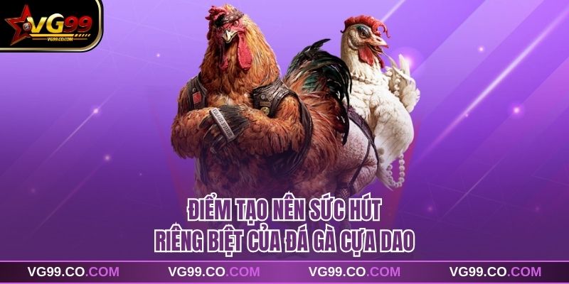 Điểm tạo nên sức hút riêng biệt của đá gà cựa dao
